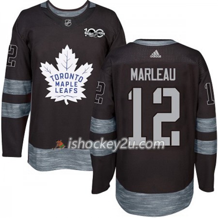 Mænd NHL Toronto Maple Leafs Trøje Patrick Marleau 12 1917-2017 100th Anniversary Adidas Sort Authentic